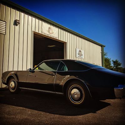 A beautiful Oldsmobile Toronado in for some custom exhaust work and to seal up some leaks so this historic classic can keep rolling!