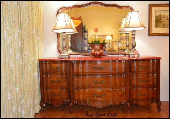 Dresser with Mirror French Provincial Style