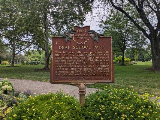 Deaf School Park Historical Marker, Columbus