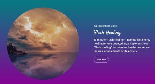 Our new service - Flash Healings!