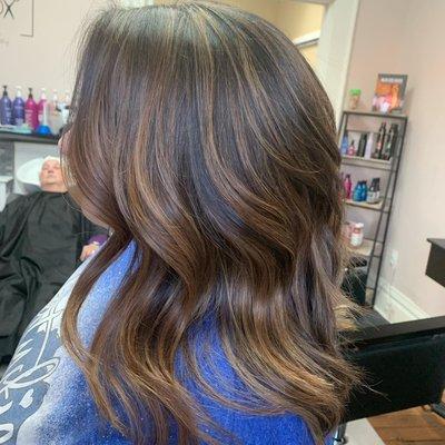 Root smudge+balayage