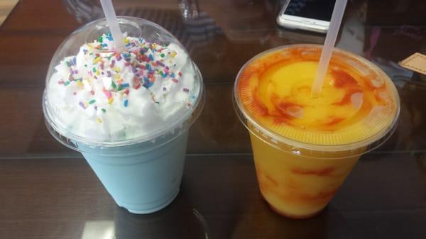 Cotton Candy and chamoy mango