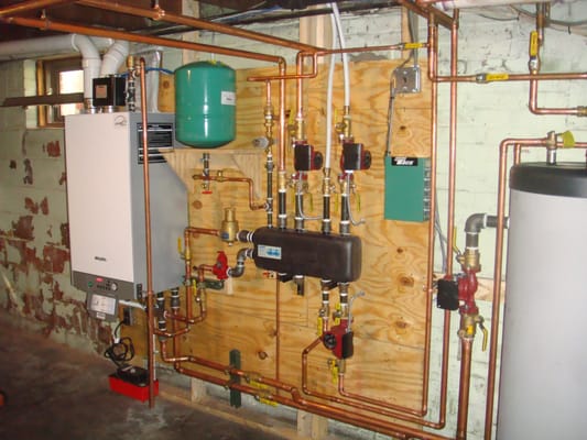 Modulating boiler installation