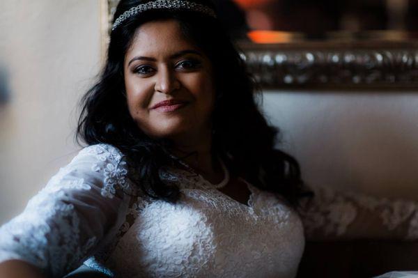 Wedding photograph of a happy bride in Phoenix, AZ.