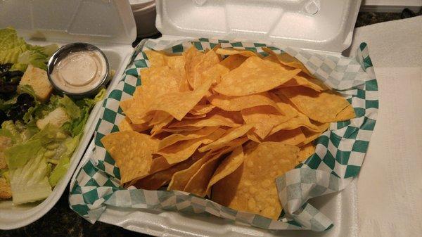 Homemade chips and salsa...very crisp and tasty!!