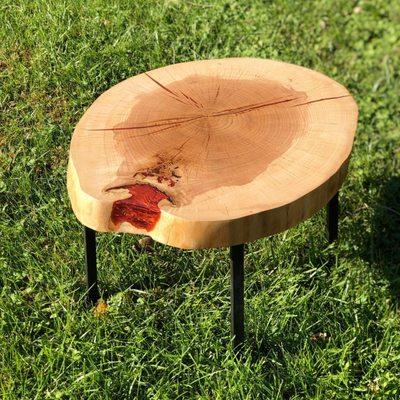 Custom side table.