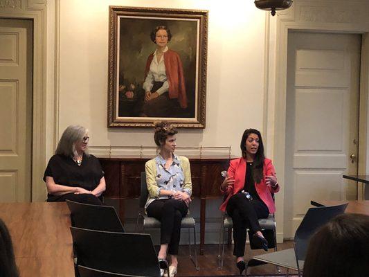 Local entrepreneurs discussing lessons they learned on their way to success. Stephanie Jones, Kat Gordon, Kayla Graff, SweetBio.