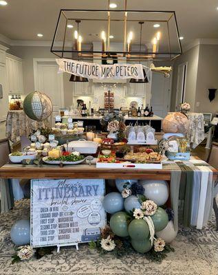 A travel themed bridal shower was perfect for this travel enthusiast bride to be.