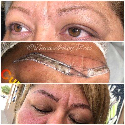 Microblading session