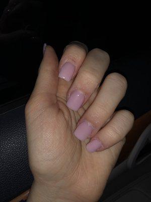 light pink 'natural' acrylic nails