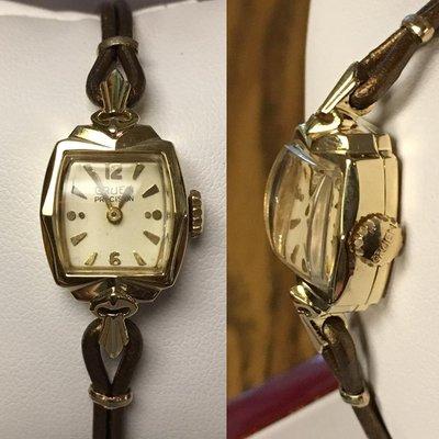 This ladies Gruen watch was refurbished by polishing the case and the crystal as well as the movement rebuilt to make it run like new.