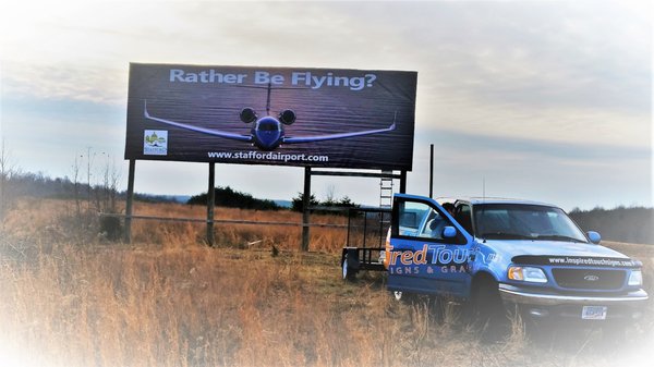 Proud of our work on Stafford Regional Airports billboard along Interstate 95.