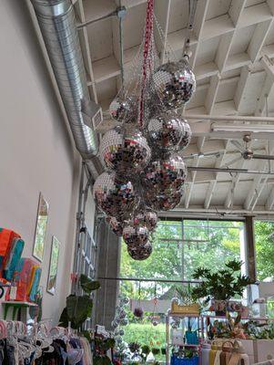 They have different sizes of these hanging disco ball plant holders