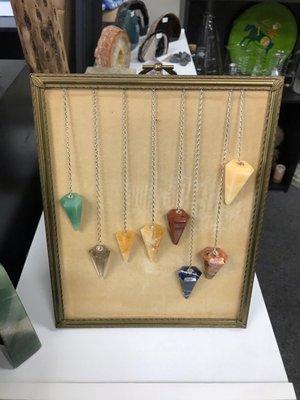 A great selection of pendulums.