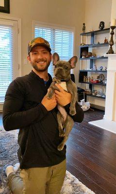 Dog trainer: Kyle  French bulldog: Jean-Claude