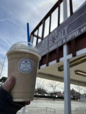 Coffee float with butterscotch ice cream