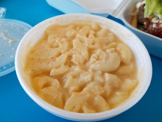 Worst mac and cheese ever! Just a bunch of wet noodles and cheese sauce