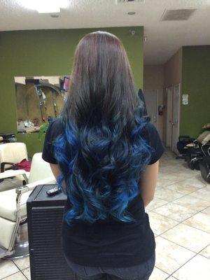 Blue ombre