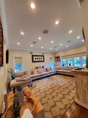 Recessed Lights with Surround Sound Installation