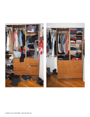 Closet home organization before and after