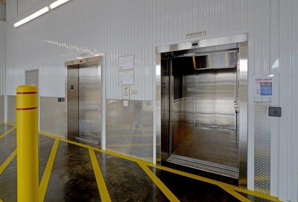 Easy Cargo Elevator Access to Plainview Storage Bins on Upper Floors