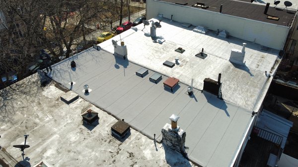 Flat roof in bushwick completed