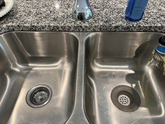 Shiny clean sink