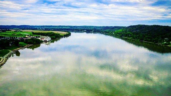 A view of the Ohio River at Rising Sun, IN