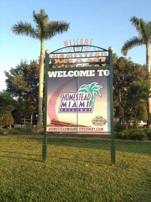 Speedway Race Track Sign