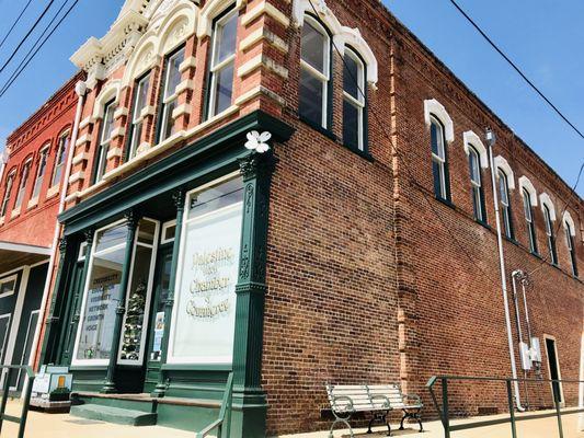 We painted the Chamber of Commerce in Palestine, Tx.