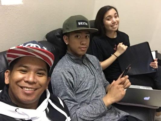 Straight chillin at HP rehearsal with @ayebeeflores @jennavelasquez_ 2/27/2016