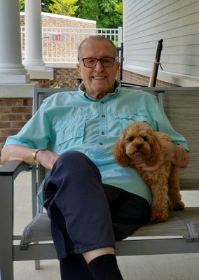 Enjoying outdoor visits on the patio