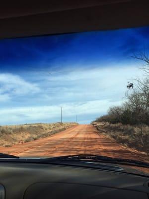 Roads are pretty narrow and all dirt. Always be careful when coming to any intersection as there are NO stop signs-look for dust