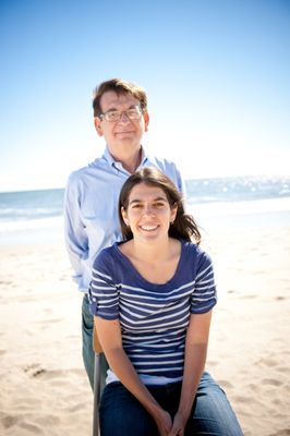 Dr Danielle Kelner with her dad Dr Richard Kelner at the Jersey Shore.