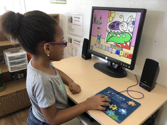 Our classrooms offer hands-on learning opportunities and educational technologies like HATCH interactive learning centers.