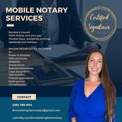 Certified Signatures Mobile Notary Services