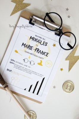 Harry Potter theme party Invitation and design by PDBV