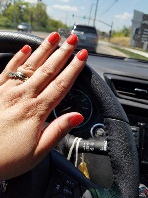 Dip Powder on natural Nails.