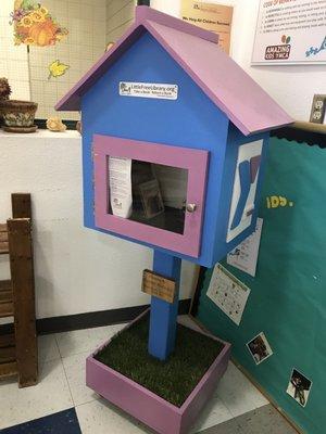 Little Free Library located inside YMCA