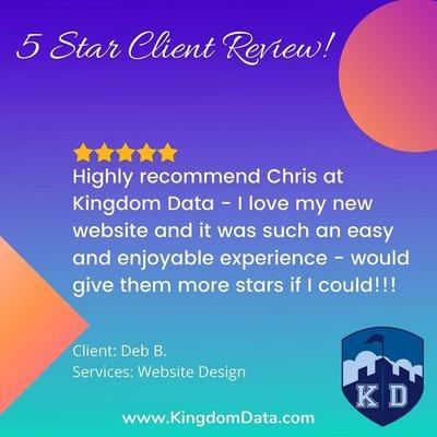 5 Star Client Review for website design!