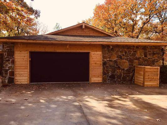 Cedar siding soffit and facia install