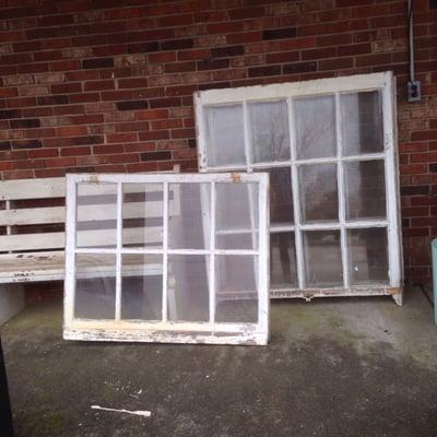 C. 1928 Windows from the old Sue Reynolds Elementary School in Richmond Co. Get an artifact of lost America from The Saturday Market.