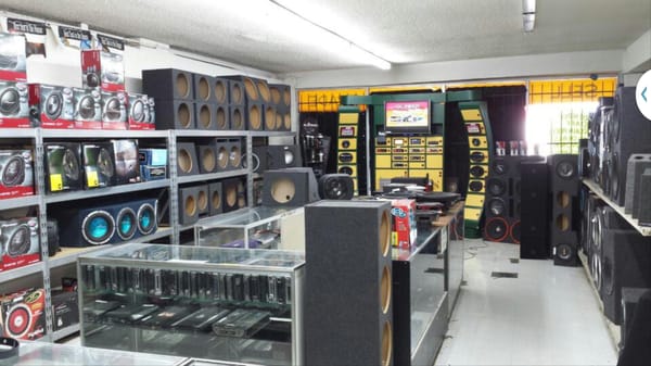 Large selection of new and pre-owned car audio.  Custom installations available.