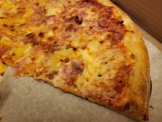 pineapple & ham = Hawaiian pizza