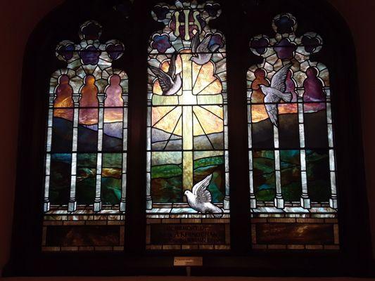 Louis Comfort Tiffany - "Cross + Doves"