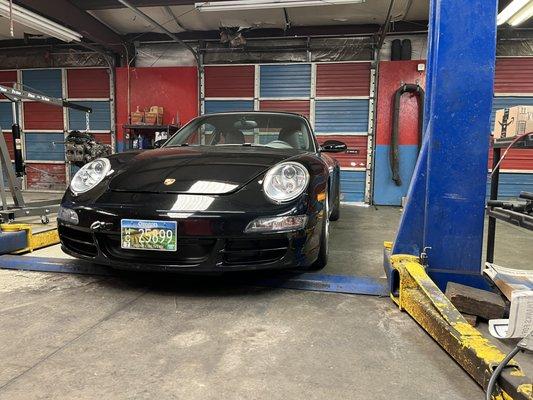 A Porsche after getting a new fuel pump and tune up.