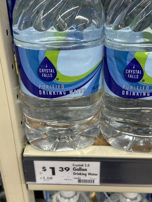 Gallon of drinking water for $1.39. A bit higher than others