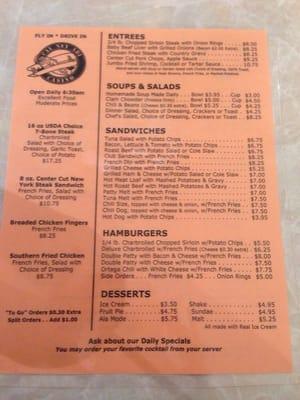 Menu side 2