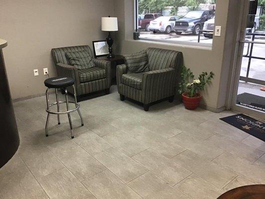 Have a seat in our waiting area while we fix your vehicle