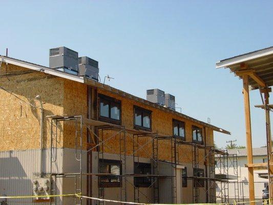 small roof top unit installation